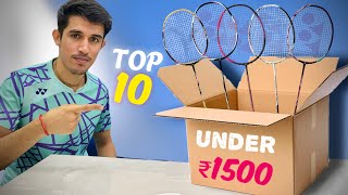 Top 10 Rackets Under ₹1500 in 2023  Best Badminton Racket for Attacking Players [upl. by Selmore]