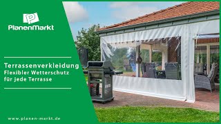 Terrassenverkleidung  flexibler Wetterschutz für jede Terrasse [upl. by Drescher315]