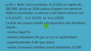 comptabilité des sociétés S4 partie 13 quot Application 3 daffectation des bénéfices quot [upl. by Nosro955]