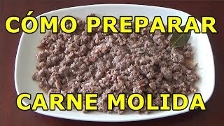 Cómo Preparar Carne molida jugosa [upl. by Volpe104]