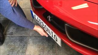 Carbonio Ferrari 458 License Plate Mount [upl. by Ramses930]