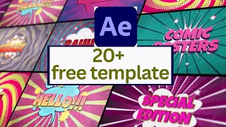 After Effect Cartoon posters 20 Free Templates [upl. by Beverlie]