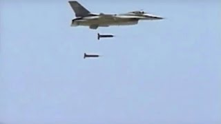 US Air Force F16 Cluster Drop [upl. by Fosque]