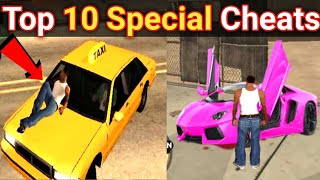 Top 10 Secret Cheats Codes GTA San Andreas  Most Important Cheats  Special Car Cheats GTA San [upl. by Ube]