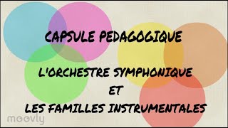 capsule pédagogique  les familles instrumentales et lorchestre symphonique [upl. by Noreen]