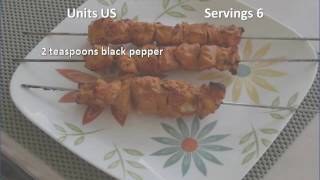 Shish Taouk Lebanese Chicken Skewers recipe [upl. by Nwahs539]