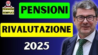 🟨 RIVALUTAZIONE PENSIONI 2025❗️ AUMENTI E BONUS DI GENNAIO 2025❗️ [upl. by Merola896]