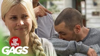 Smelling Strangers Stinky Armpits Prank [upl. by Deck]