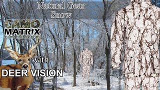 Natural Gear  Snowl hunting camo with simulated deer vision on 14 backgrounds [upl. by Vtehsta200]