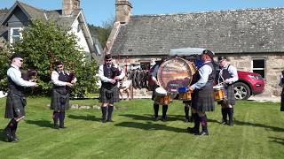 Mairis Wedding amp Barren Rocks of Aden played by Grampian District Pipes and Drums in Braemar [upl. by Ursi]