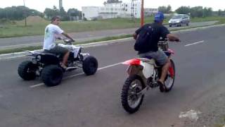 yamaha yfz 450 vs honda cr 125 [upl. by Ardnasac]