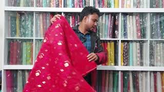 traditional dhakai jamdani saree collection [upl. by Bluh]