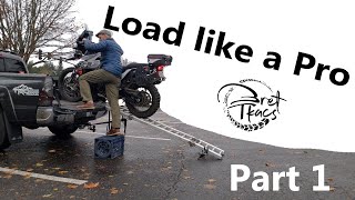 Safely and easily load a motorcycle using a single ramp [upl. by Kennet]