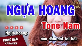 Karaoke Ngựa Hoang Tone Nam Nhạc Sống  Trọng Hiếu [upl. by Siaht285]