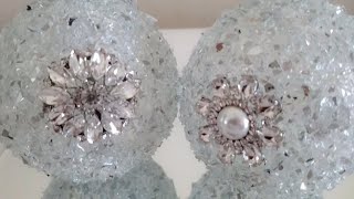 DIY CRYSTAL BLING ORNAMENTS [upl. by Okoy]