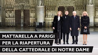 Mattarella arriva a Parigi in occasione della riapertura della Cattedrale di NotreDame [upl. by Cleti479]