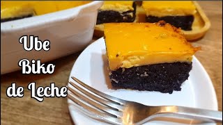 Ube Biko De Leche  How to make Ube Biko with leche flan topping [upl. by Norraf651]