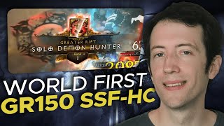 Diablo 3  World First GR150 SSFHC Season 30 [upl. by Hilel360]