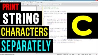 C Program to Print String Characters One By One using Loop [upl. by Conover120]