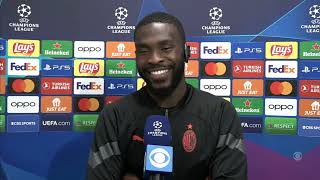 Fikayo Tomori on AC Milan advancing in UCL and talking to his hero Thierry Henry  UCL on CBS Sports [upl. by Thaxter269]