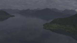 Dalsfjorden Voldsfjorden Volda ØrstaVolda Lufthamn  Flying Over Norway [upl. by Eglantine244]