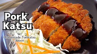 Japanese Pork Katsu with Homemade Tonkatsu Sauce  Japanese Dish  Simple and Easy Recipe [upl. by Boigie]