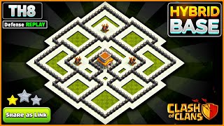 NEW BEST TH8 HYBRIDTROPHY Base 2024  COC Town Hall 8 Hybrid Base Design – Clash of Clans [upl. by Ennaed901]