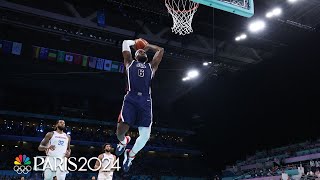 LeBron James puts up near tripledouble in Team USA win over Puerto Rico  Paris Olympics [upl. by Ydor]