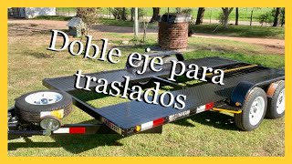 Trailer remolque doble eje con frenos hidráulicos para transporte de vehículos varios  TRAILERSUY [upl. by Ennovyahs]