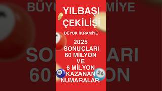 2025 Milli Piyango Sonuçları 60 milyon ve 6 milyon kazanan numaralar [upl. by Eniamrahc]