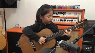 Fly me to the moon  By A girl six years old  Bossanova guitar playing  INS miumiuguitargirl [upl. by Woody897]