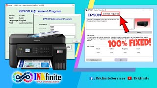 How to Reset EPSON L5290 Printer with Resetter  INKfinite [upl. by Ehsrop]