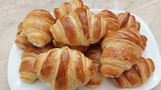 Chocolate croissant recipe Croissante cu unt și ciocolată AlinaCuisine1 [upl. by Thamora]