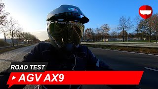 AGV AX9 Full Face Helmet Road Test  ChampionHelmetscom [upl. by Gnoh]