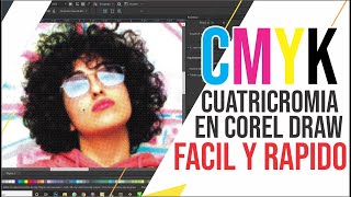 COMO HACER CUATRICROMIA EN COREL DRAW [upl. by Eiggem]