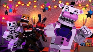 Funtime Freddy VS Joy of Creation Reborn Ignited Animatronics Minecraft FNAF Roleplay [upl. by Adrell]