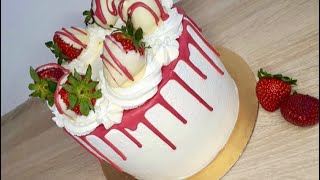 RÉUSSIR SON LAYER CAKE FRAISES 🍓 RECETTE SPÉCIAL DÉBUTANT [upl. by English2]