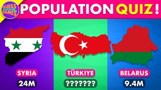 Which Country Has a Bigger Population Guess Now and Find Out 🌍 Test Your Knowledge quiz [upl. by Remos110]