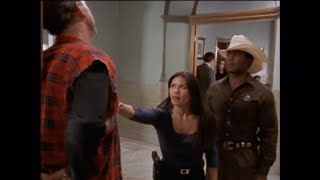 Walker Texas Ranger  Trivette and Sydney Overpower a Man in Their HQ  Desperate Measures [upl. by Yelrac127]