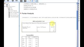 SPSS PCA Part 1 KMO Measure and Bartlett Test for Sphericity [upl. by Estis]