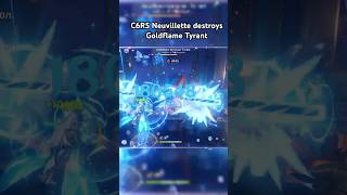 Neuvillette Destroys Goldflame Tyrant genshinimpact genshin neuvillette genshinimpactgameplay [upl. by Ztnarf]