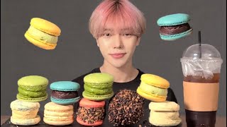 SUB달콤한 마카롱 디저트 먹방 ASMR MUKBANG MACARONS DESSERT Korean Eating Show [upl. by Astrix947]