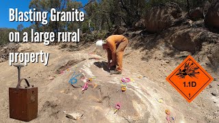 Blasting Granite on a large rural property [upl. by Minda]