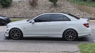 MercedesBenz C250 W204 Coupe Straight Piped Catback Exhaust Revving [upl. by Oirramed]