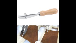 Adjustable Outside Edge Creaser Leather Craft Tools DIY Handmade WoodSteel Kit [upl. by Lyred970]