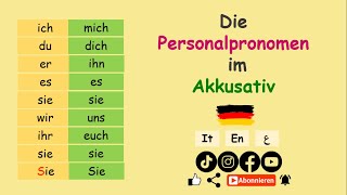 Die Personalpronomen im Akkusativ  Deutsch lernen A1A2 [upl. by Amitie208]