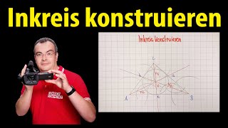 Inkreis konstruieren  Winkelhalbierende  Lehrerschmidt [upl. by Bastien]