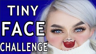 TINY FACE MAKEUP CHALLENGE  Evelina Forsell [upl. by Rebeh735]