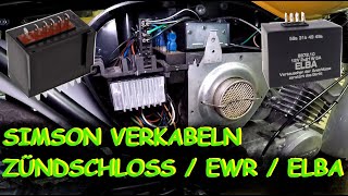 SIMSON S51  12V  Elektronikzündung verkabeln  ELBA  EWR  Zündschloss  ELL KOLBEN [upl. by Ymme21]