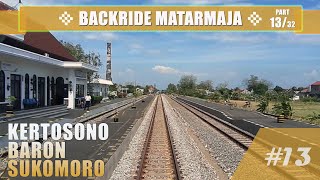 1274 Backride View 🛤  🚂MATARMAJA train part 1332  Kertosono  Baron  Sukomoro [upl. by Hammel]